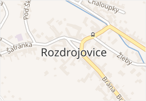 Rozdrojovice v obci Rozdrojovice - mapa části obce