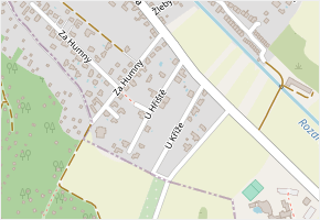 U Kříže v obci Rozdrojovice - mapa ulice