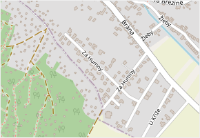 Za Humny v obci Rozdrojovice - mapa ulice