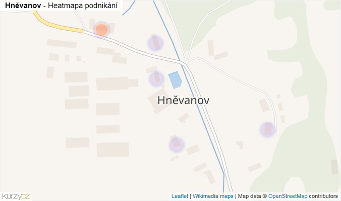 Mapa Hněvanov - Firmy v části obce.