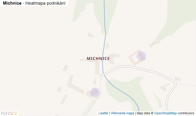 Mapa Michnice - Firmy v části obce.