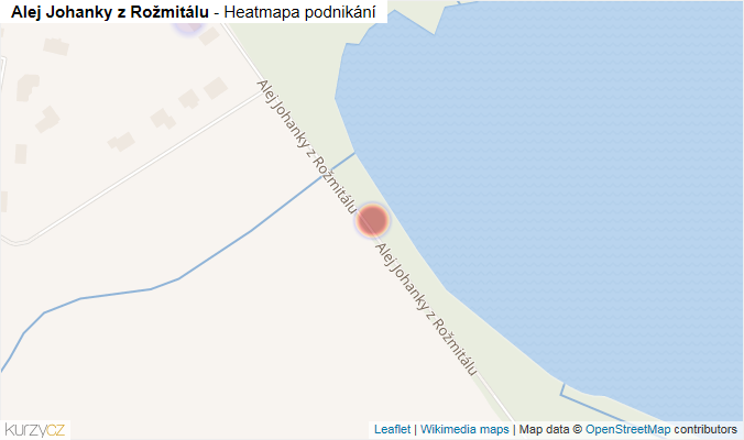 Mapa Alej Johanky z Rožmitálu - Firmy v ulici.