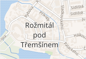 Náměstí v obci Rožmitál pod Třemšínem - mapa ulice