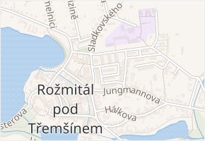 Sídliště v obci Rožmitál pod Třemšínem - mapa ulice