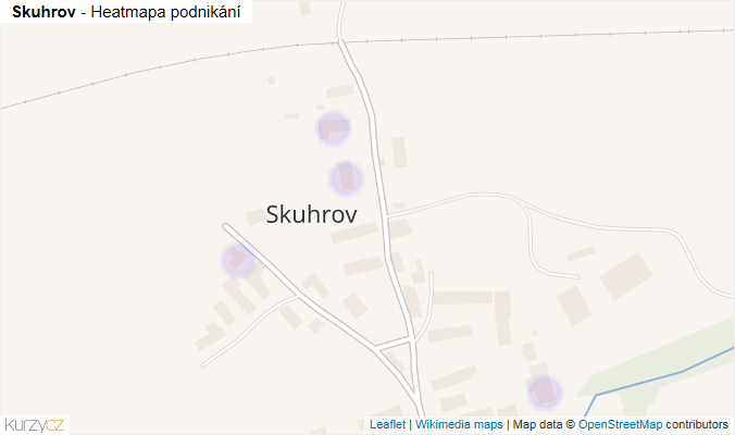 Mapa Skuhrov - Firmy v části obce.