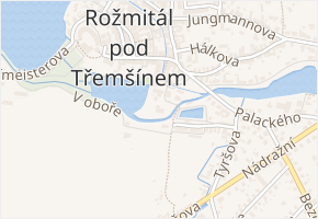 V oboře v obci Rožmitál pod Třemšínem - mapa ulice
