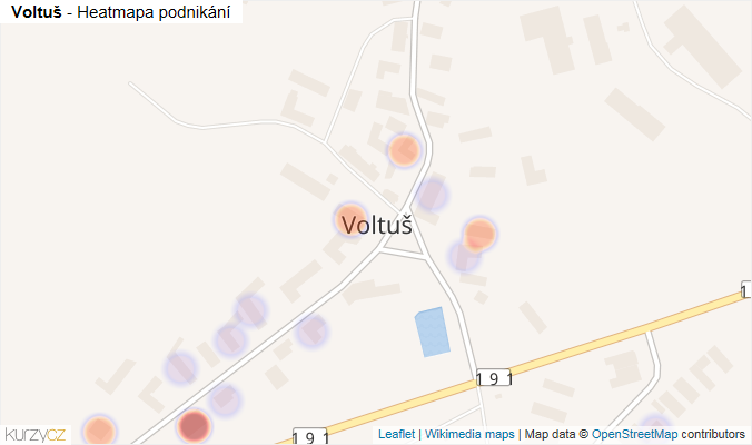 Mapa Voltuš - Firmy v části obce.