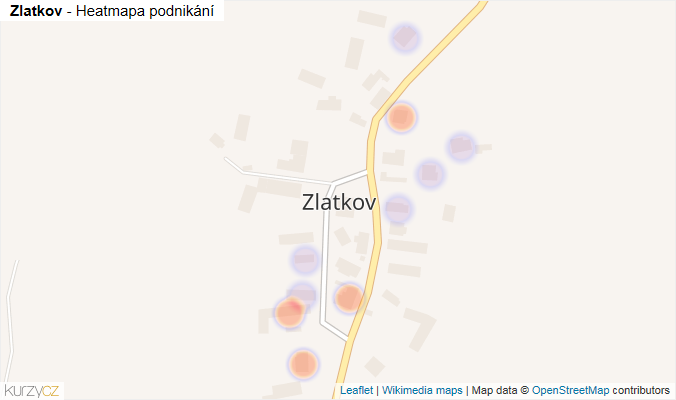 Mapa Zlatkov - Firmy v části obce.