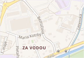 Bezručova v obci Rožnov pod Radhoštěm - mapa ulice