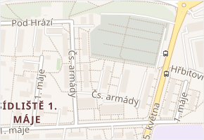 Čs. armády v obci Rožnov pod Radhoštěm - mapa ulice