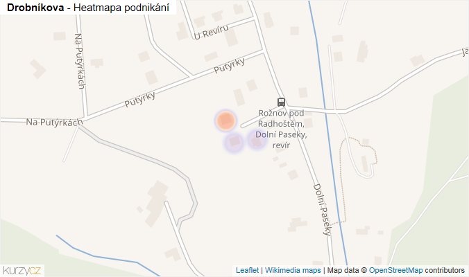 Mapa Drobníkova - Firmy v ulici.
