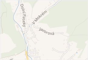 Javorová v obci Rožnov pod Radhoštěm - mapa ulice