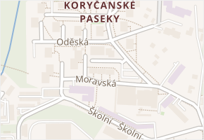 Moravská v obci Rožnov pod Radhoštěm - mapa ulice