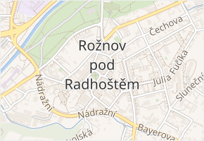 Na Končinách v obci Rožnov pod Radhoštěm - mapa ulice