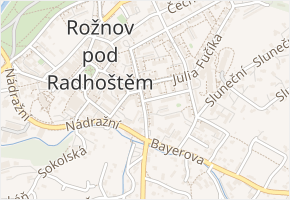Partyzánská v obci Rožnov pod Radhoštěm - mapa ulice