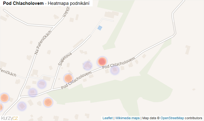 Mapa Pod Chlacholovem - Firmy v ulici.