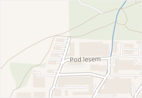 Pod lesem v obci Rožnov pod Radhoštěm - mapa ulice