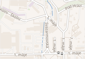 Svazarmovská v obci Rožnov pod Radhoštěm - mapa ulice