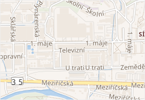 Televizní v obci Rožnov pod Radhoštěm - mapa ulice