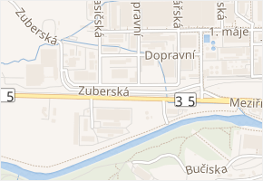 Zuberská v obci Rožnov pod Radhoštěm - mapa ulice