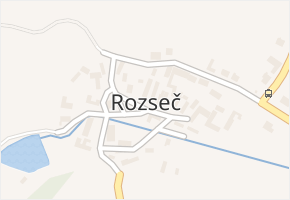 Rozseč v obci Rozseč - mapa části obce