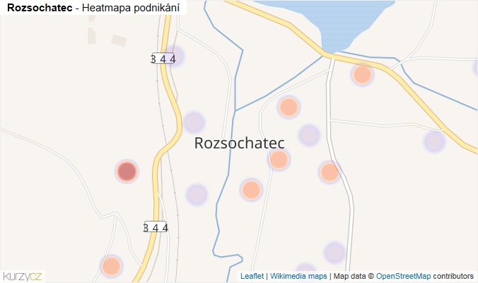Mapa Rozsochatec - Firmy v části obce.