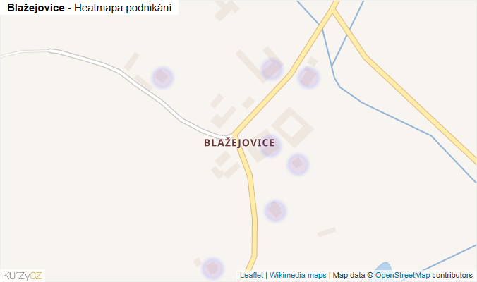Mapa Blažejovice - Firmy v části obce.