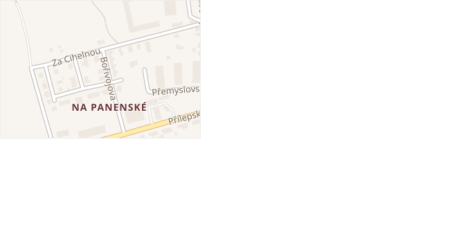 Bořivojova v obci Roztoky - mapa ulice