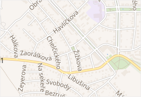Husovo nám. v obci Roztoky - mapa ulice