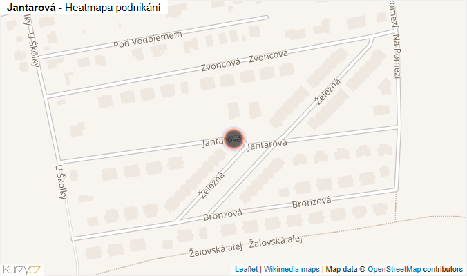 Mapa Jantarová - Firmy v ulici.