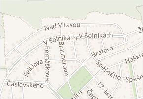Mjr. Kašlíka v obci Roztoky - mapa ulice