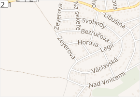 Zeyerova v obci Roztoky - mapa ulice