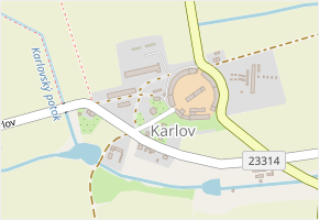 Karlov v obci Roztoky - mapa ulice
