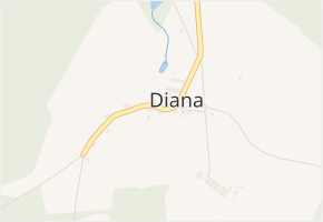Diana v obci Rozvadov - mapa části obce