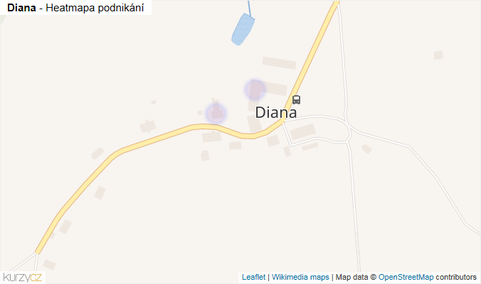 Mapa Diana - Firmy v části obce.
