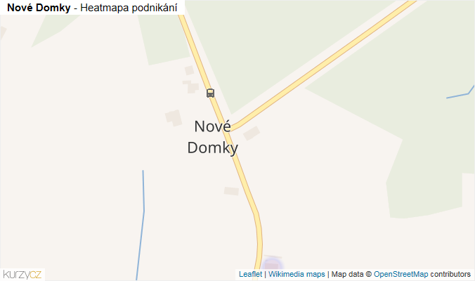 Mapa Nové Domky - Firmy v části obce.