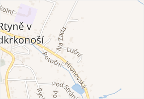 Luční v obci Rtyně v Podkrkonoší - mapa ulice
