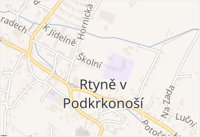 Školní v obci Rtyně v Podkrkonoší - mapa ulice