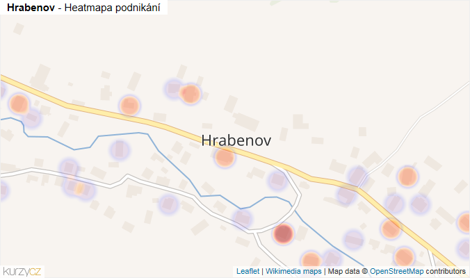 Mapa Hrabenov - Firmy v části obce.