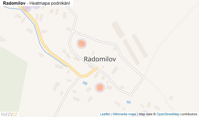 Mapa Radomilov - Firmy v části obce.