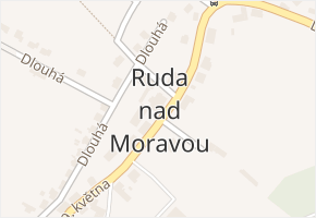 Ruda nad Moravou v obci Ruda nad Moravou - mapa části obce