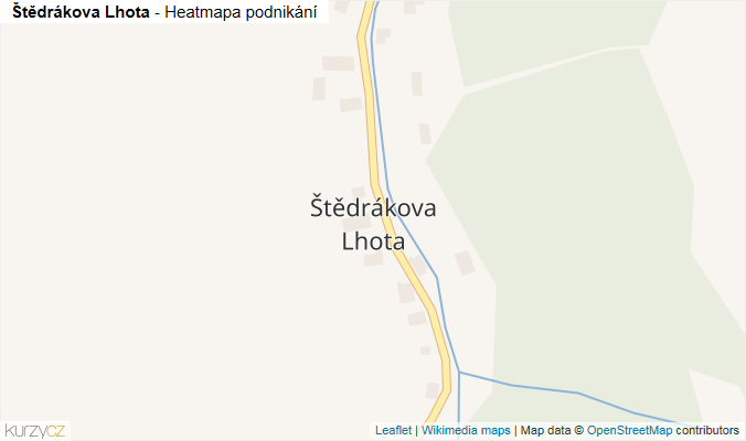 Mapa Štědrákova Lhota - Firmy v části obce.