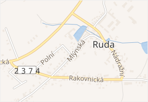 Mlýnská v obci Ruda - mapa ulice