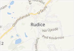 Dědinská v obci Rudice - mapa ulice