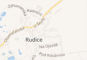 Líští v obci Rudice - mapa ulice