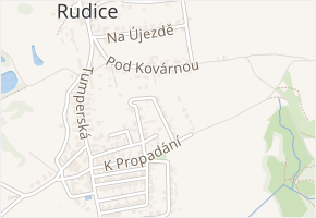 Na Vinohrádku v obci Rudice - mapa ulice