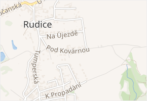 Pod Kovárnou v obci Rudice - mapa ulice