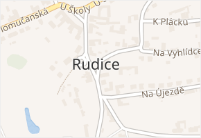 Rudice v obci Rudice - mapa ulice