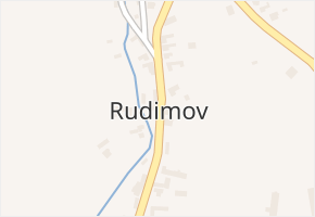Rudimov v obci Rudimov - mapa části obce