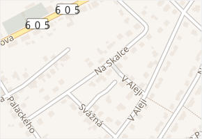 Na Skalce v obci Rudná - mapa ulice